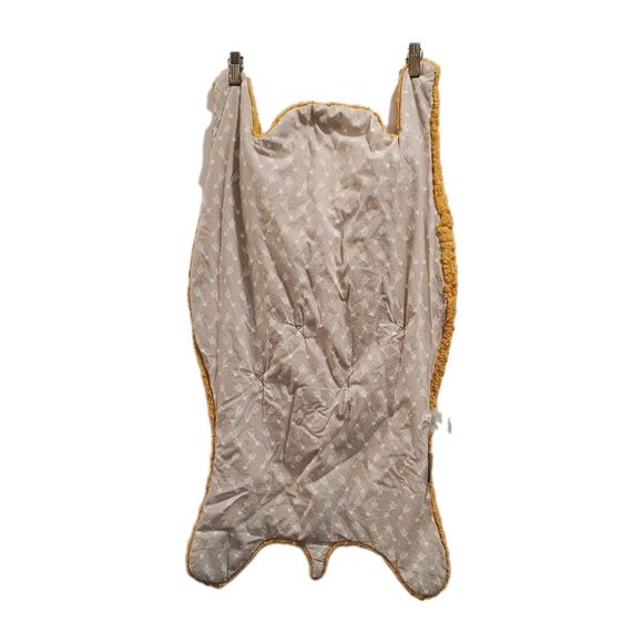 Levtex Baby Throw Floor Blanket Red Fox Shaped Faux Fur Gray Arrow print on back - Picture 2 of 4